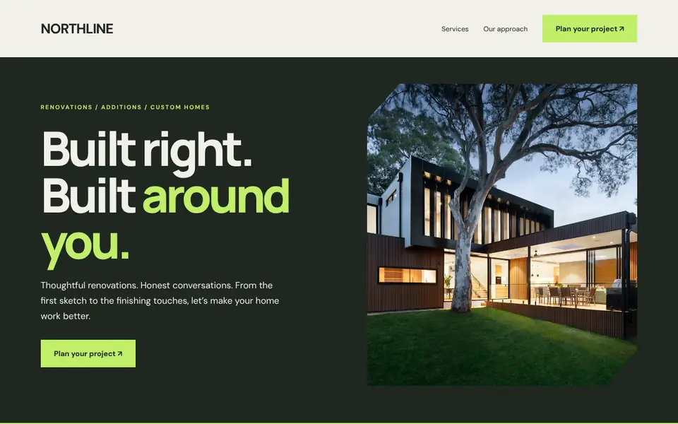 Northline construction example website