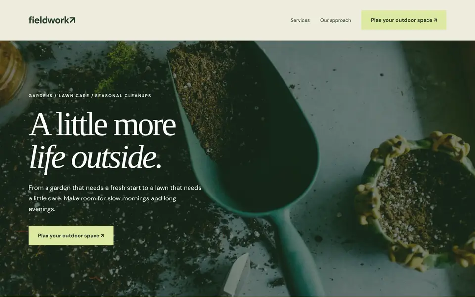 Fieldwork landscaping example website
